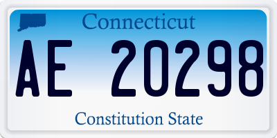 CT license plate AE20298
