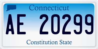 CT license plate AE20299