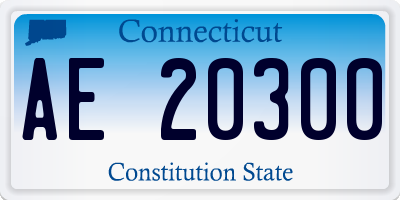 CT license plate AE20300
