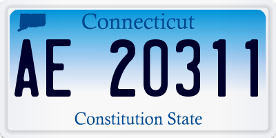 CT license plate AE20311