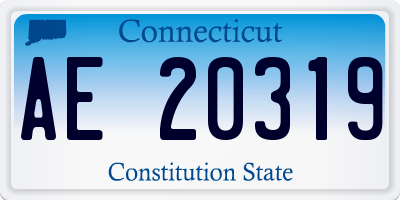 CT license plate AE20319