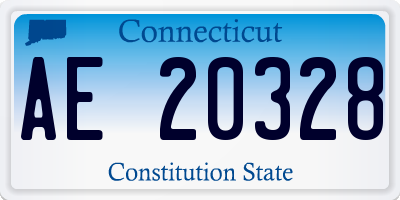 CT license plate AE20328