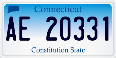 CT license plate AE20331