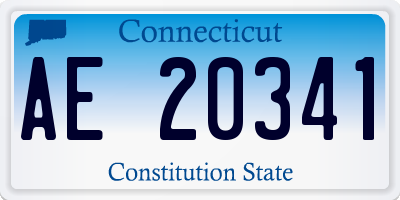 CT license plate AE20341