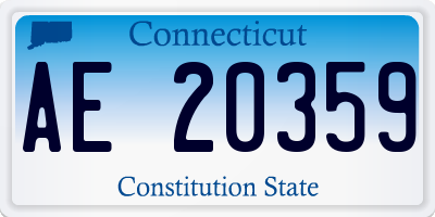 CT license plate AE20359