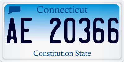 CT license plate AE20366