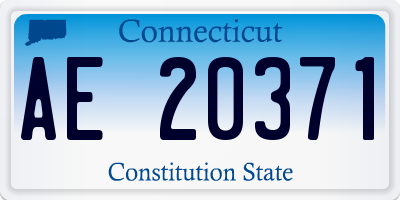 CT license plate AE20371
