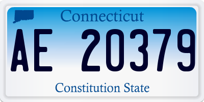 CT license plate AE20379