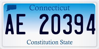 CT license plate AE20394