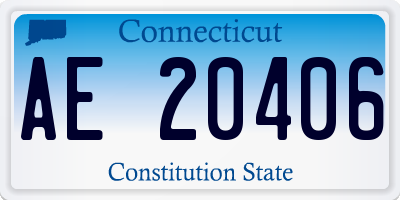 CT license plate AE20406