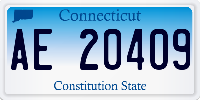 CT license plate AE20409