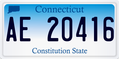 CT license plate AE20416