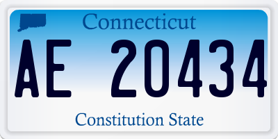 CT license plate AE20434