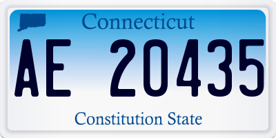CT license plate AE20435