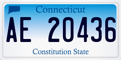 CT license plate AE20436