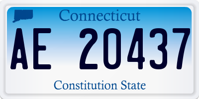 CT license plate AE20437