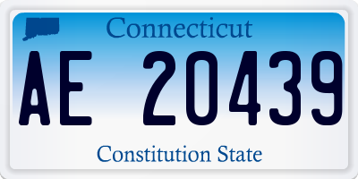 CT license plate AE20439
