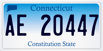 CT license plate AE20447