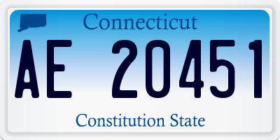 CT license plate AE20451