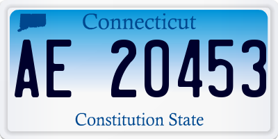 CT license plate AE20453