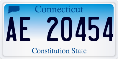 CT license plate AE20454