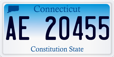 CT license plate AE20455
