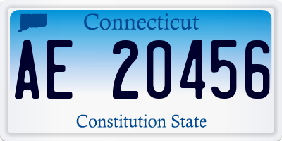 CT license plate AE20456