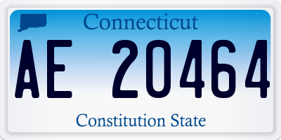 CT license plate AE20464