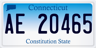 CT license plate AE20465