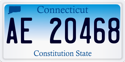 CT license plate AE20468