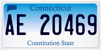 CT license plate AE20469
