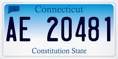 CT license plate AE20481