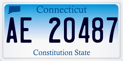 CT license plate AE20487