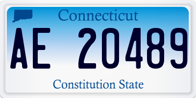 CT license plate AE20489
