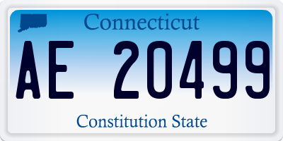 CT license plate AE20499
