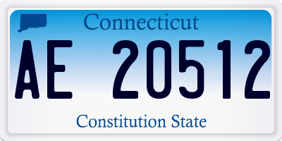 CT license plate AE20512