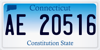 CT license plate AE20516
