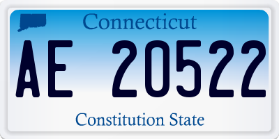 CT license plate AE20522