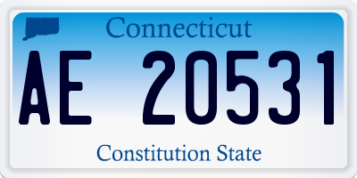 CT license plate AE20531