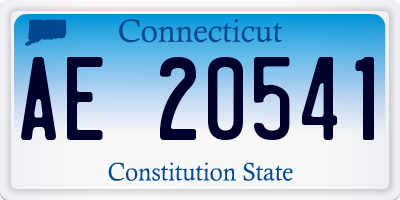 CT license plate AE20541