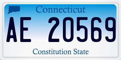 CT license plate AE20569