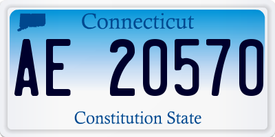 CT license plate AE20570