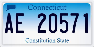 CT license plate AE20571