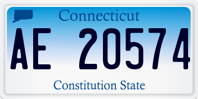 CT license plate AE20574