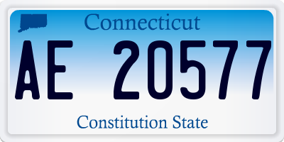CT license plate AE20577