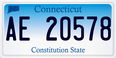 CT license plate AE20578