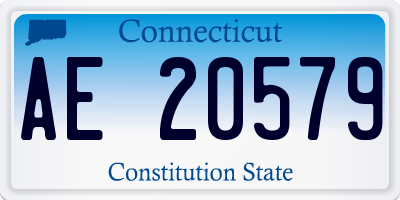 CT license plate AE20579