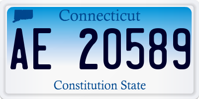 CT license plate AE20589