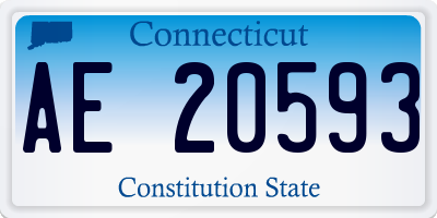 CT license plate AE20593