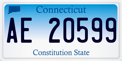 CT license plate AE20599